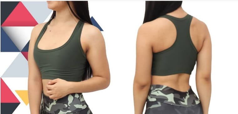 "Victoria" Racerback Sport Bra (Solid colors)