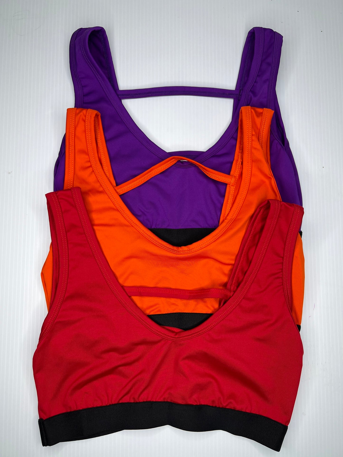 “Chicago” Strappy V-Neck Sport Bra ( Solid colors)