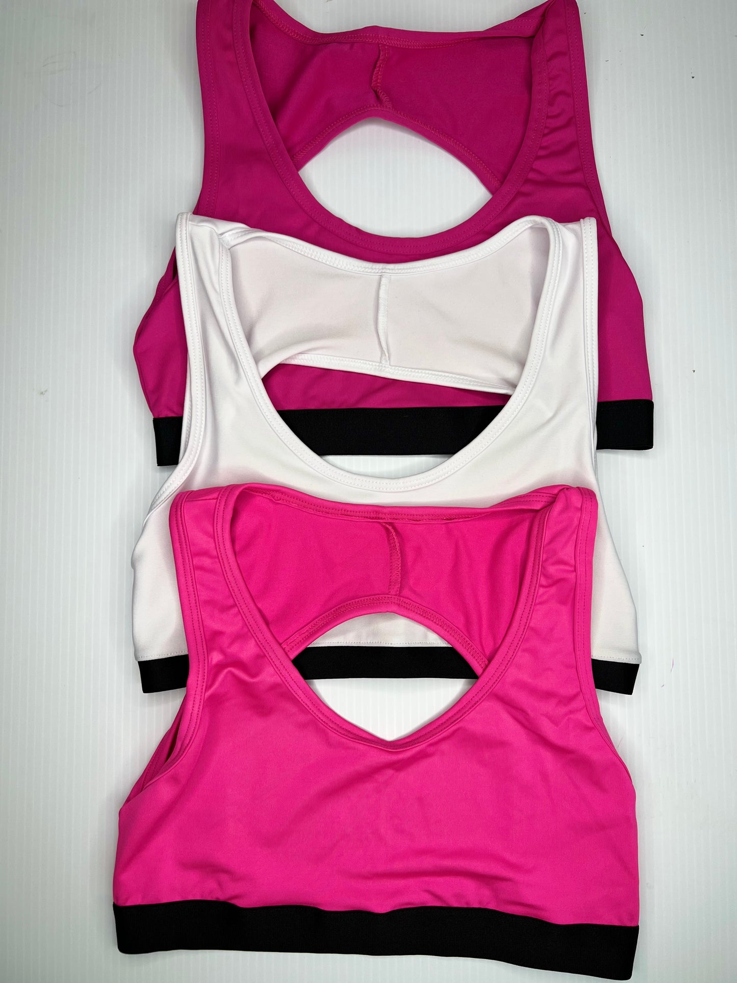 “Caroline” V-Neck Sport Bra (Solid colors)