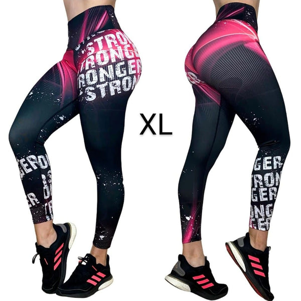 LXL "Black & Pink stronger white" High Waist Legging