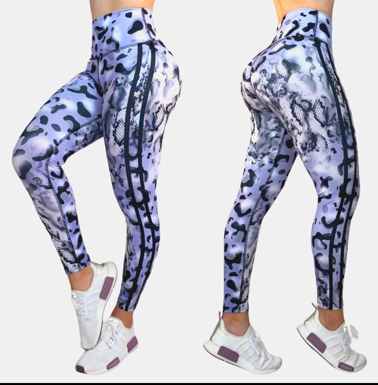 LOS "Animal Print Dark Purple" Hight waist legging