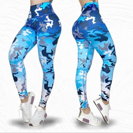 LOS "Blue Camu Performance" High waist legging