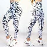 LOS/ LXL Black and white Abstract High Waist Legging