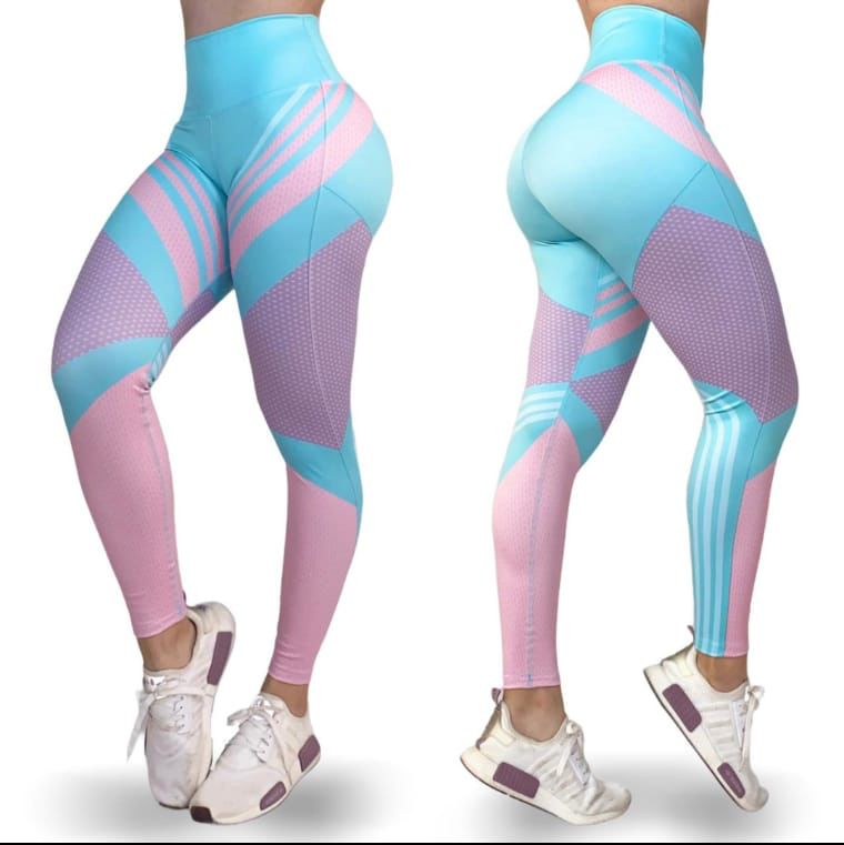 LXL Light Blue, Pink and Purple High Waist Legging