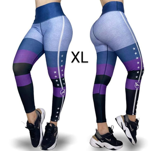 LXL Cute "Stars" Multicolor High Waist Legging