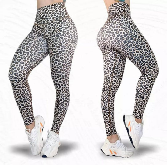 LOS/ LXL "ANIMAL PRINT" Black and Brown High Waist Legging