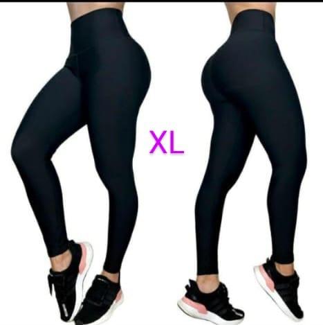 LXL Black Solid Legging (High Waist)