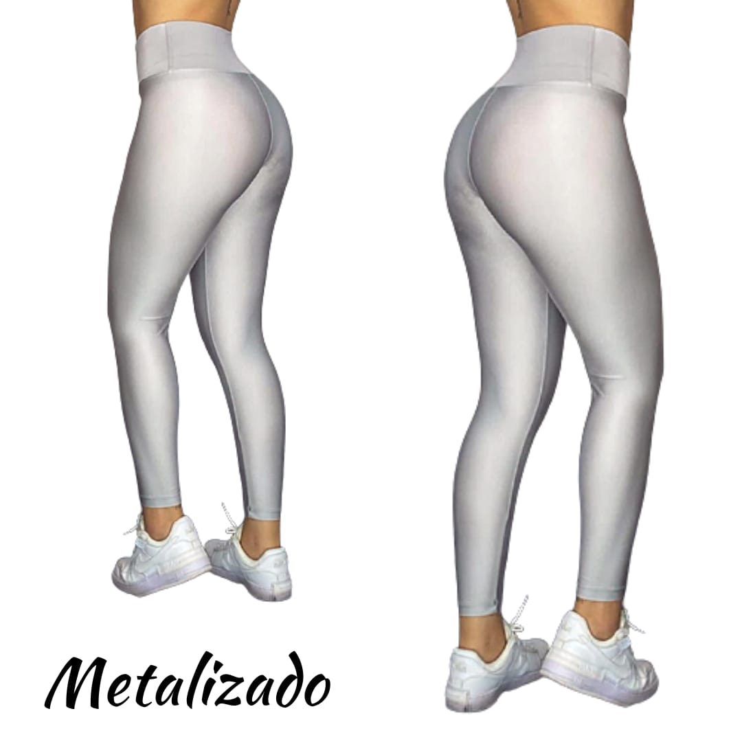 SALE "Metallic Solid Onesize" High Waist Legging